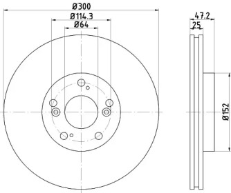 Тормозной диск (HELLA: 8DD 355 110-301)