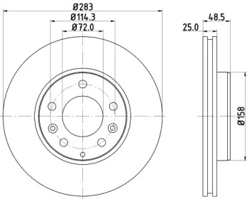 Тормозной диск (HELLA: 8DD 355 110-361)