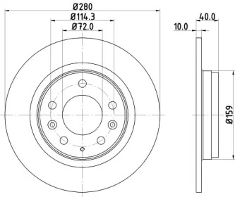 Тормозной диск (HELLA: 8DD 355 110-381)