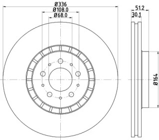 Тормозной диск (HELLA: 8DD 355 128-201)