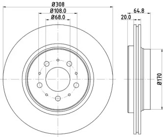 Тормозной диск (HELLA: 8DD 355 124-241)