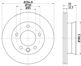 Тормозной диск (HELLA: 8DD 355 118-051)