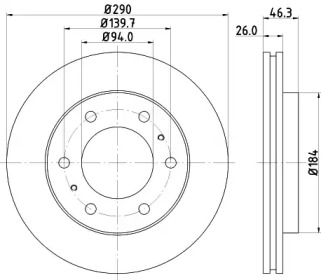 Тормозной диск (HELLA: 8DD 355 110-671)