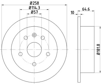 Тормозной диск (HELLA: 8DD 355 110-681)