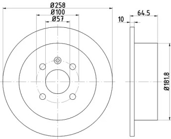 Тормозной диск (HELLA: 8DD 355 110-691)