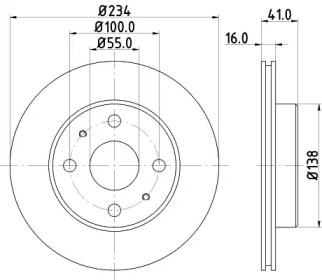 Тормозной диск (HELLA: 8DD 355 110-701)