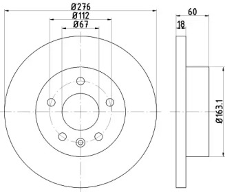 Тормозной диск (HELLA: 8DD 355 110-721)