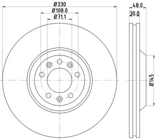 Тормозной диск (HELLA: 8DD 355 110-781)