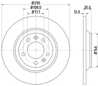 Тормозной диск (HELLA: 8DD 355 110-801)