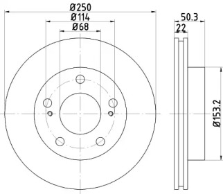 Тормозной диск (HELLA: 8DD 355 110-821)