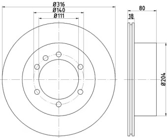 Тормозной диск (HELLA: 8DD 355 110-831)