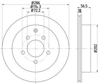 Тормозной диск (HELLA: 8DD 355 110-851)