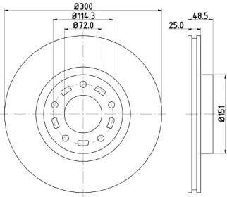 Тормозной диск (HELLA: 8DD 355 110-891)