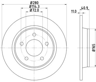 Тормозной диск (HELLA: 8DD 355 110-911)