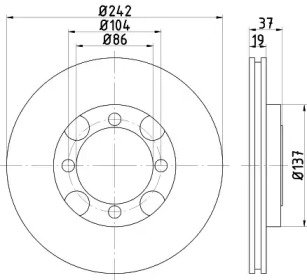 Тормозной диск (HELLA: 8DD 355 110-921)