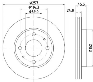 Тормозной диск (HELLA: 8DD 355 110-931)