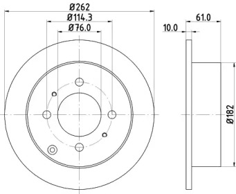 Тормозной диск (HELLA: 8DD 355 110-941)