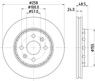 Тормозной диск (HELLA: 8DD 355 110-961)