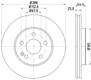 Тормозной диск (HELLA: 8DD 355 111-081)