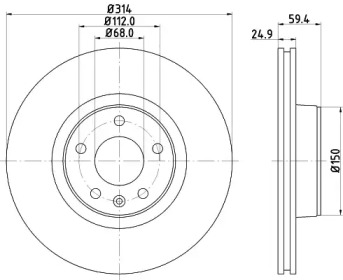 Тормозной диск (HELLA: 8DD 355 128-291)