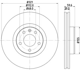 Тормозной диск (HELLA: 8DD 355 111-141)