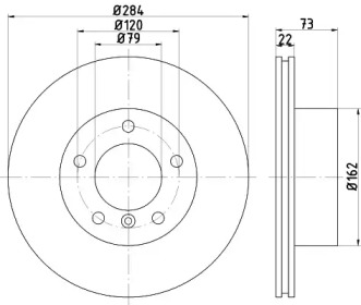 Тормозной диск (HELLA: 8DD 355 111-221)