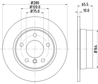 Тормозной диск (HELLA: 8DD 355 128-351)