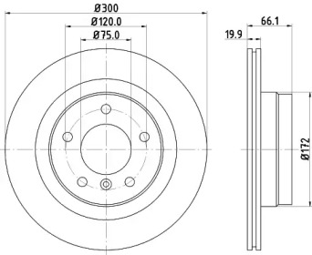 Тормозной диск (HELLA: 8DD 355 123-631)