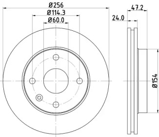 Тормозной диск (HELLA: 8DD 355 111-351)