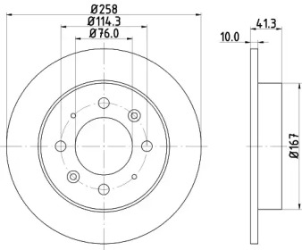 Тормозной диск (HELLA: 8DD 355 111-451)