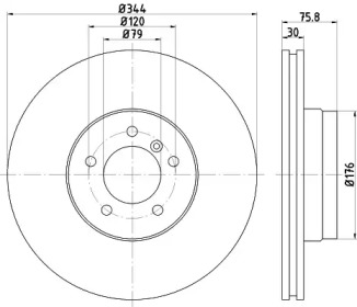 Тормозной диск (HELLA: 8DD 355 124-251)