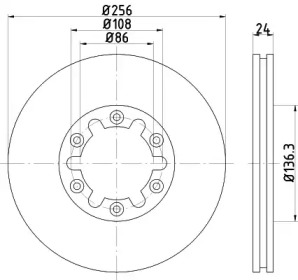 Тормозной диск (HELLA: 8DD 355 111-731)