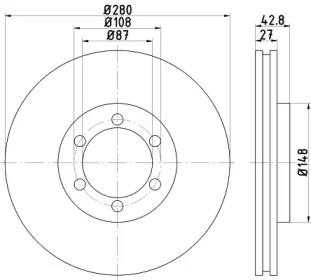 Тормозной диск (HELLA: 8DD 355 111-761)