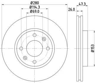 Тормозной диск (HELLA: 8DD 355 111-771)