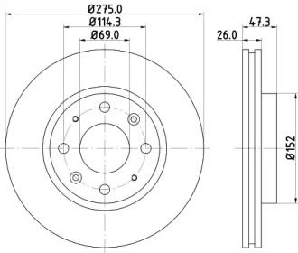 Тормозной диск (HELLA: 8DD 355 111-781)