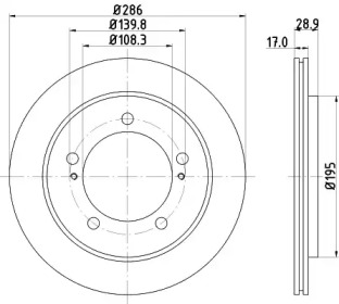 Тормозной диск (HELLA: 8DD 355 111-791)