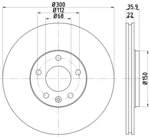 Тормозной диск (HELLA: 8DD 355 111-832)