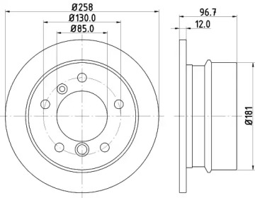 Тормозной диск (HELLA: 8DD 355 128-401)