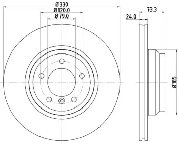 Тормозной диск (HELLA: 8DD 355 123-871)