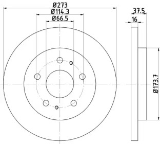 Тормозной диск (HELLA: 8DD 355 111-971)