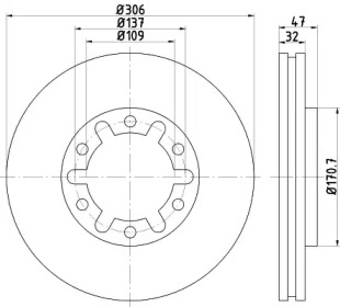 Тормозной диск (HELLA: 8DD 355 111-981)