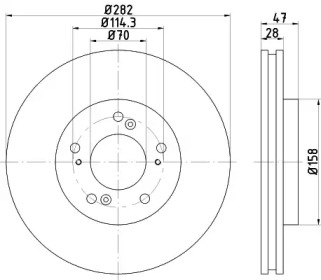 Тормозной диск (HELLA: 8DD 355 112-021)