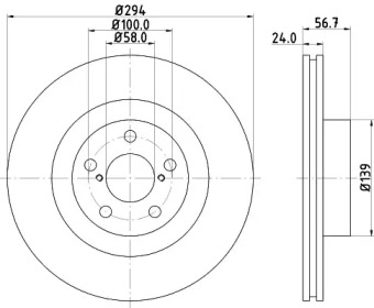 Тормозной диск (HELLA: 8DD 355 112-051)