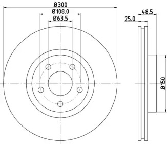 Тормозной диск (HELLA: 8DD 355 128-471)