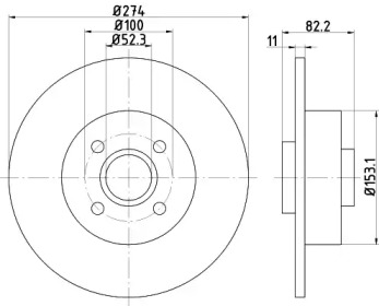 Тормозной диск (HELLA: 8DD 355 112-211)