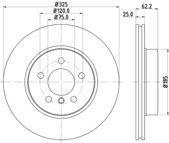 Тормозной диск (HELLA: 8DD 355 123-841)