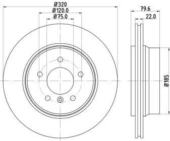 Тормозной диск (HELLA: 8DD 355 123-881)