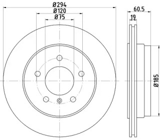 Тормозной диск (HELLA: 8DD 355 112-261)