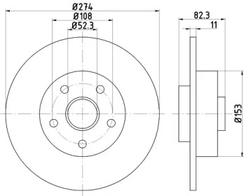 Тормозной диск (HELLA: 8DD 355 112-361)