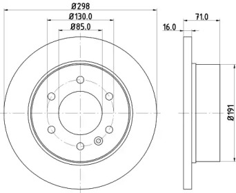 Тормозной диск (HELLA: 8DD 355 124-321)